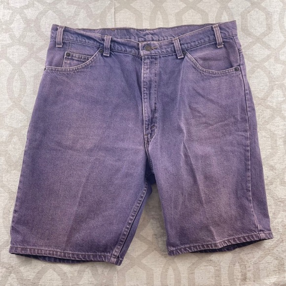 Levi's Other - Levi Strauss 550 Mens Purple Denim Shorts Size 38x L Vintage Blue Tab USA Made